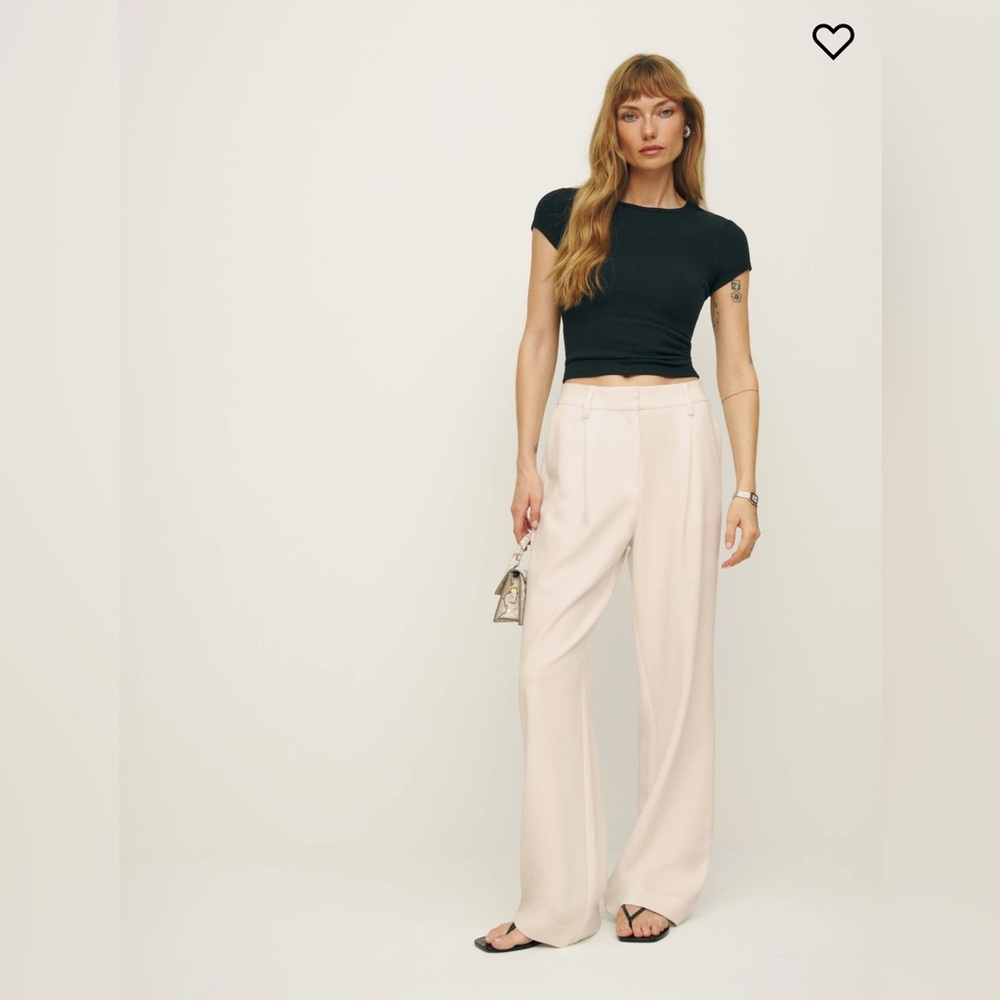 NWT Reformation Cream Pants Size 12